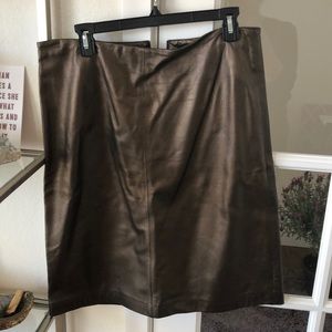 Bronze Leather Skirt